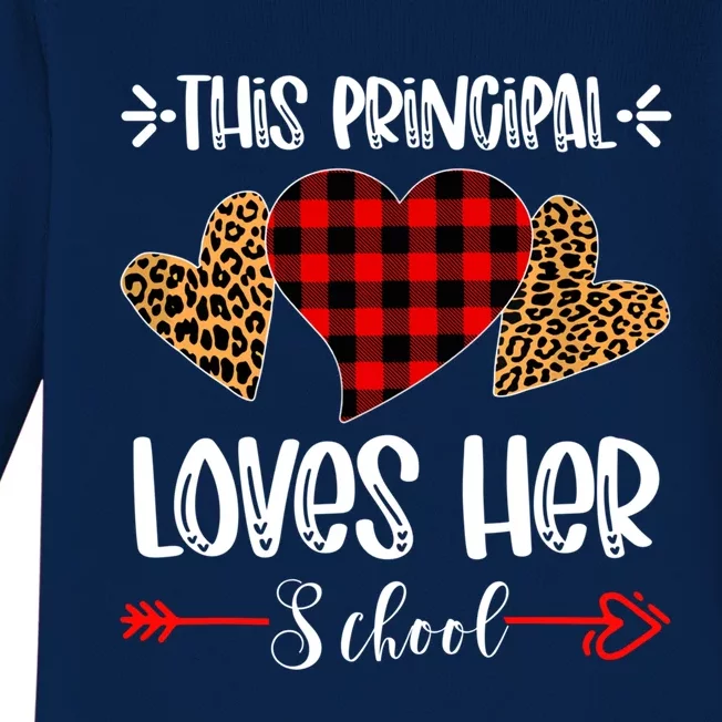 This Principal Loves Her School Head Teacher Valentines Day Gift Baby Long Sleeve Bodysuit