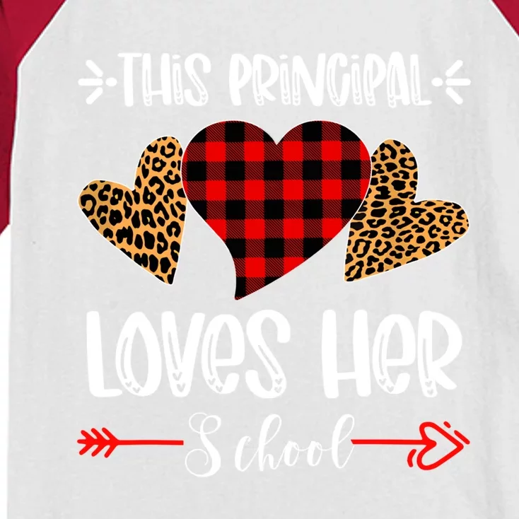 This Principal Loves Her School Head Teacher Valentines Day Gift Kids Colorblock Raglan Jersey