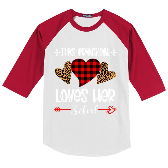 This Principal Loves Her School Head Teacher Valentines Day Gift Kids Colorblock Raglan Jersey