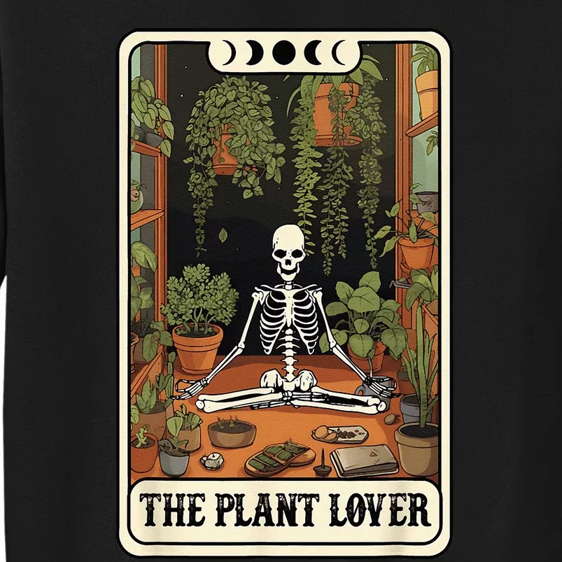 The Plant Lover Tarot Card Halloween Skeleton Stay Spooky Sweatshirt