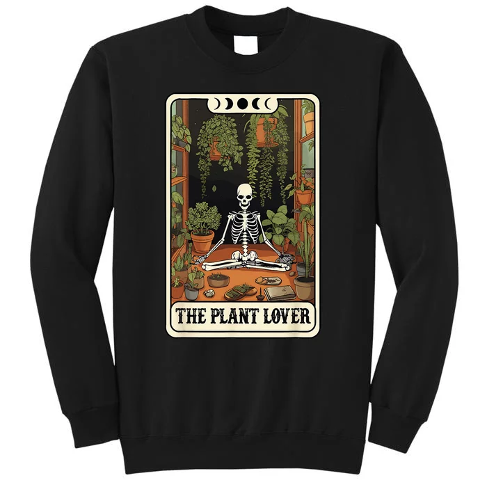 The Plant Lover Tarot Card Halloween Skeleton Stay Spooky Sweatshirt