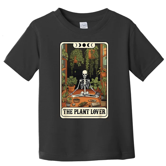 The Plant Lover Tarot Card Halloween Skeleton Stay Spooky Toddler T-Shirt