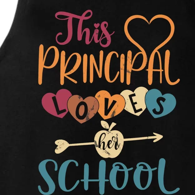 This Principal Loves Her School Teacher Funny Principal Ladies Tri-Blend Wicking Tank