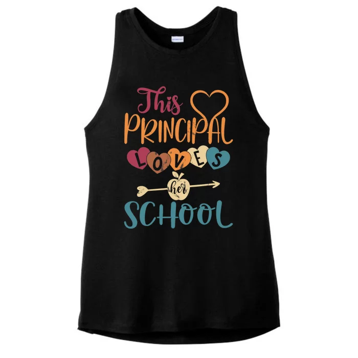 This Principal Loves Her School Teacher Funny Principal Ladies Tri-Blend Wicking Tank