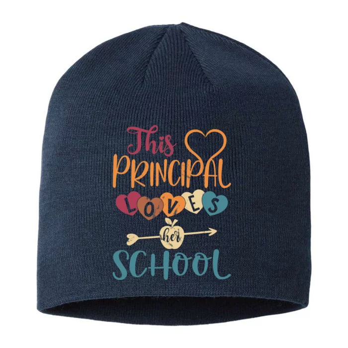 This Principal Loves Her School Teacher Funny Principal 8 1/2in Sustainable Knit Beanie