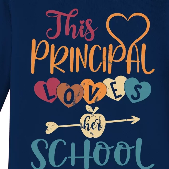 This Principal Loves Her School Teacher Funny Principal Baby Long Sleeve Bodysuit