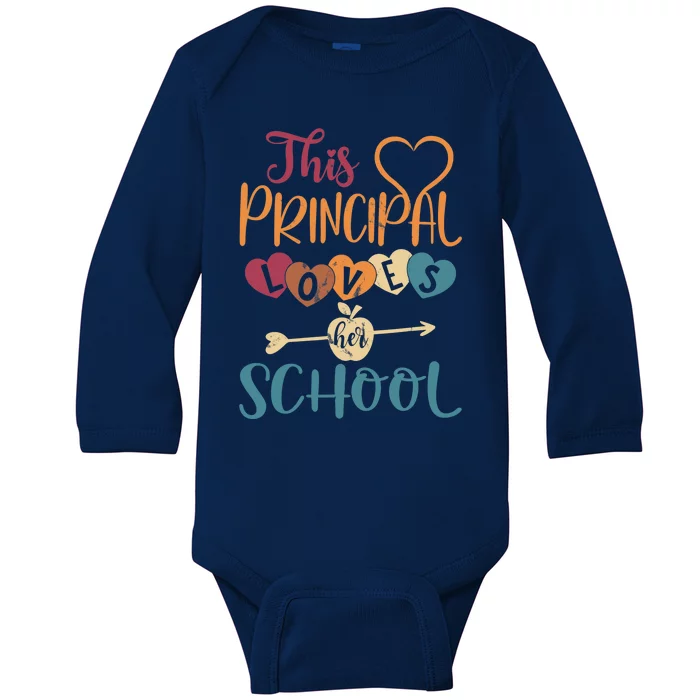 This Principal Loves Her School Teacher Funny Principal Baby Long Sleeve Bodysuit