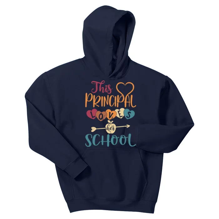 This Principal Loves Her School Teacher Funny Principal Kids Hoodie