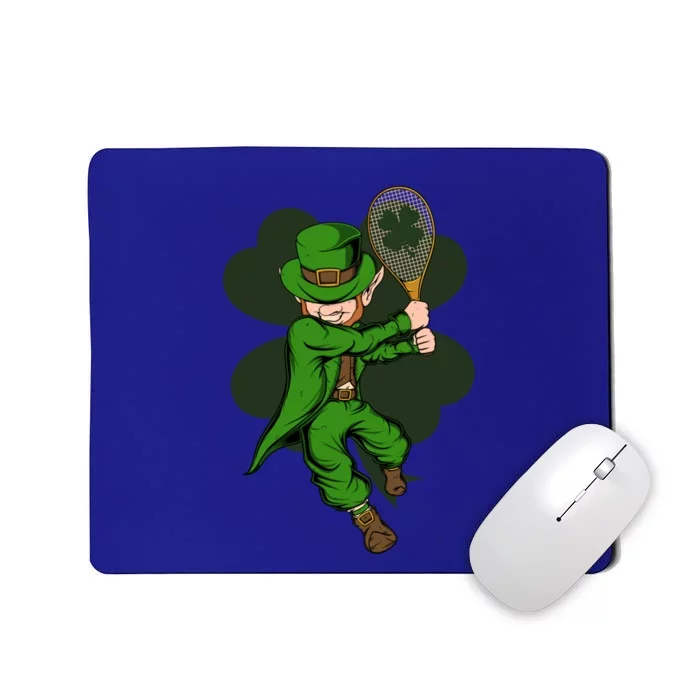 Tennis Player Leprechaun St Patrick's Day Tennis Gift Mousepad