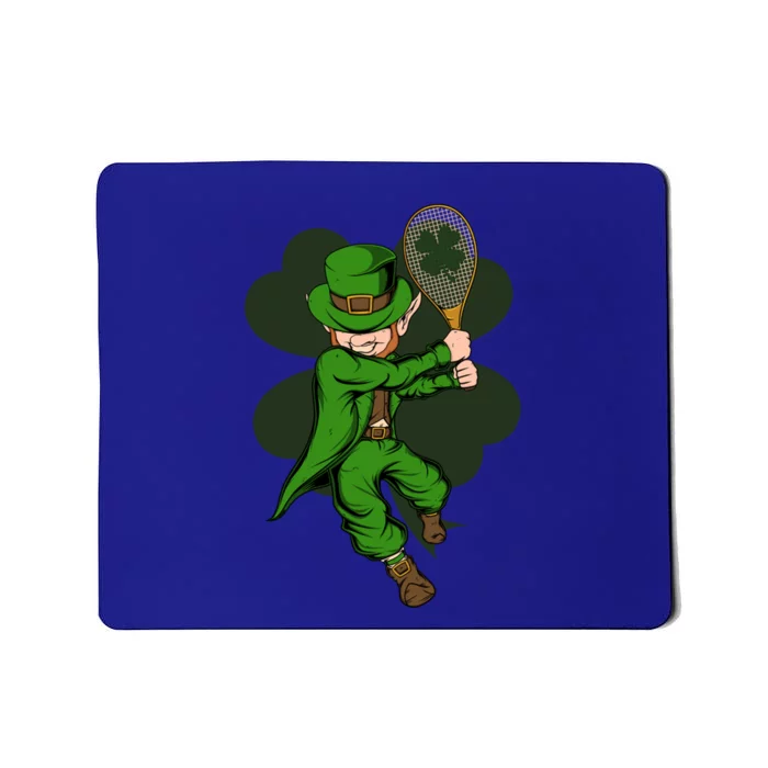 Tennis Player Leprechaun St Patrick's Day Tennis Gift Mousepad