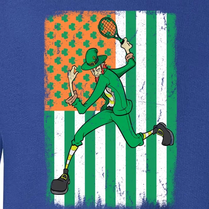 Tennis Player Leprechaun Usa Irish Flag St Patrick's Day Great Gift Toddler Sweatshirt