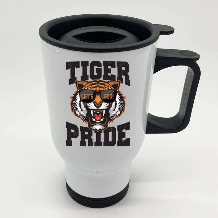 Tiger Pride Lets Goo! Front & Back Stainless Steel Travel Mug