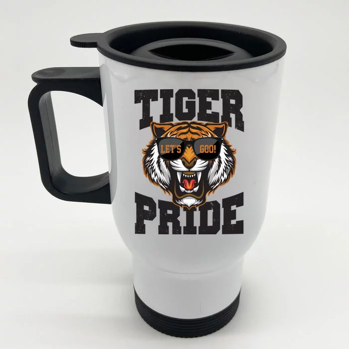 Tiger Pride Lets Goo! Front & Back Stainless Steel Travel Mug