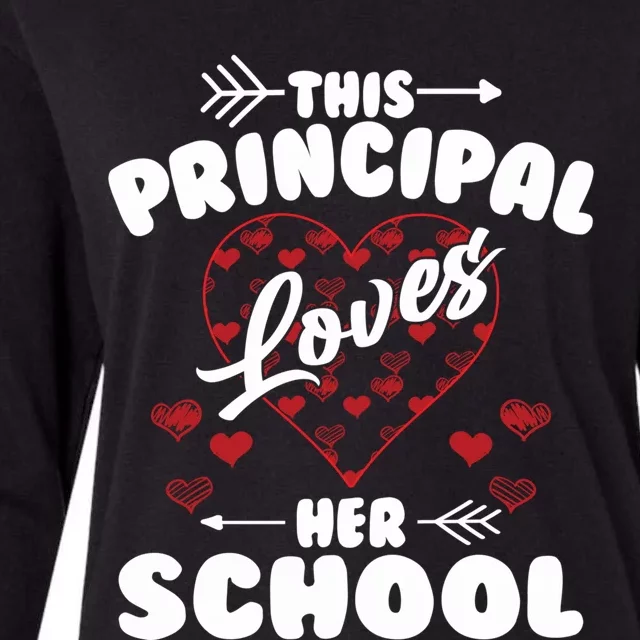 This Principal Loves Her School Happy Principals Day Cute Gift Womens Cotton Relaxed Long Sleeve T-Shirt