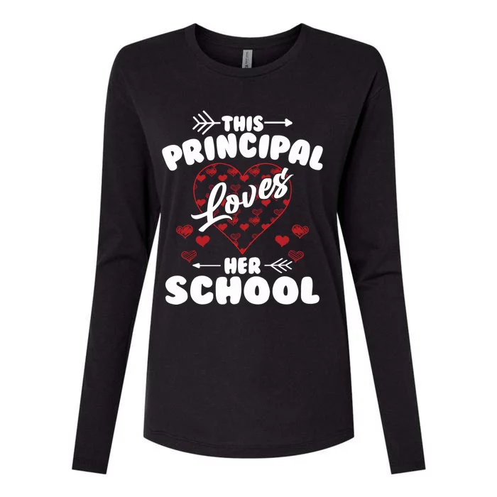 This Principal Loves Her School Happy Principals Day Cute Gift Womens Cotton Relaxed Long Sleeve T-Shirt