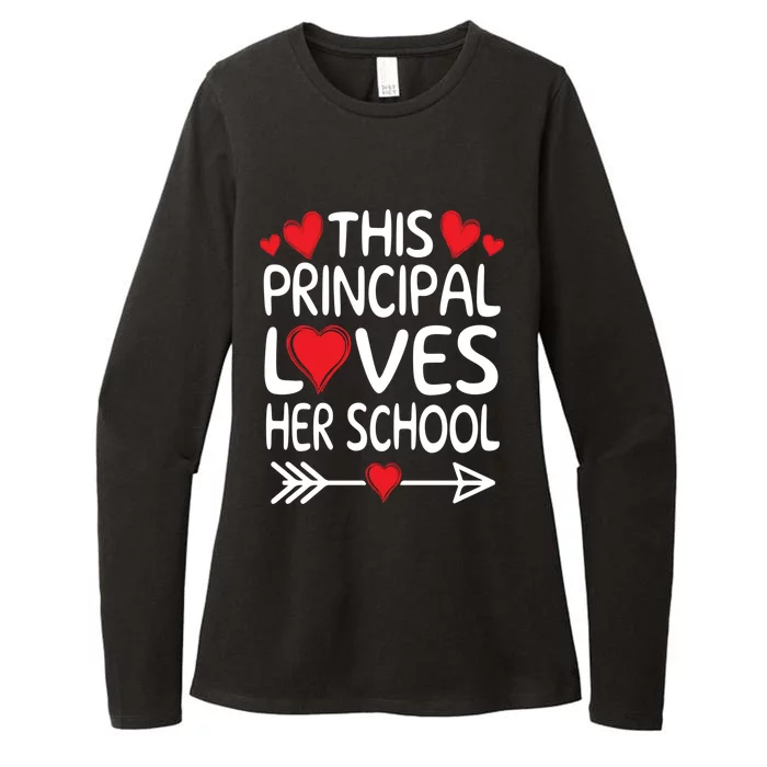 This Principal Loves Her School Valentines Day Class Hearts Gift Womens CVC Long Sleeve Shirt