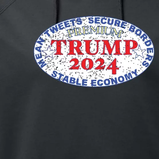 Trump Premium Label Distressed Performance Fleece Hoodie