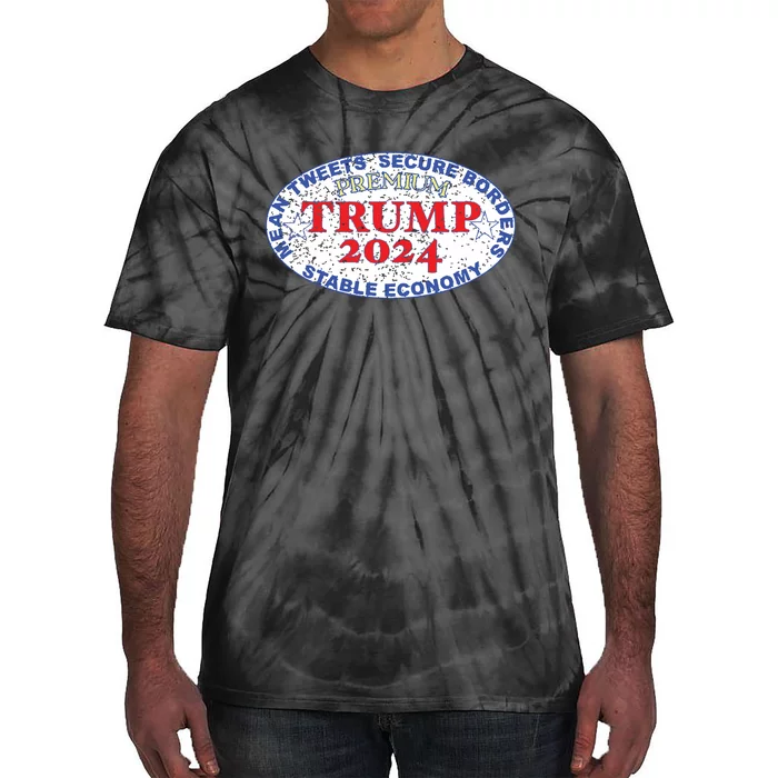 Trump Premium Label Distressed Tie-Dye T-Shirt