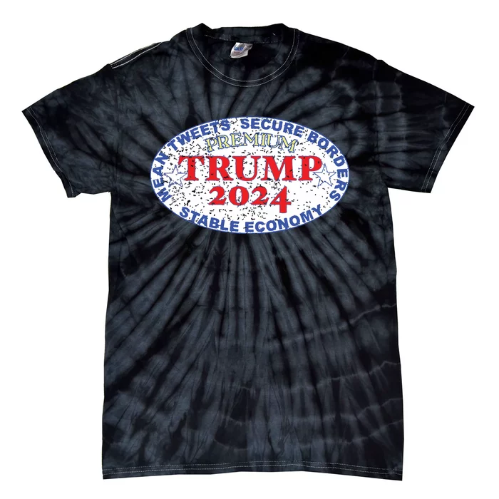 Trump Premium Label Distressed Tie-Dye T-Shirt