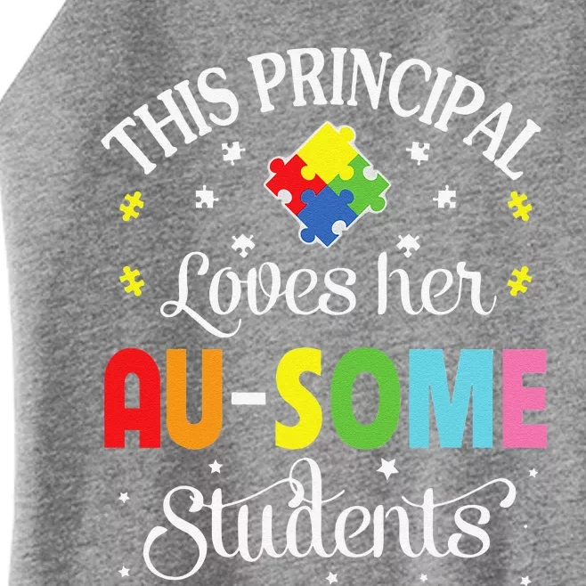 This Principal Loves Her Ausome Autism Awesome Student Women’s Perfect Tri Rocker Tank