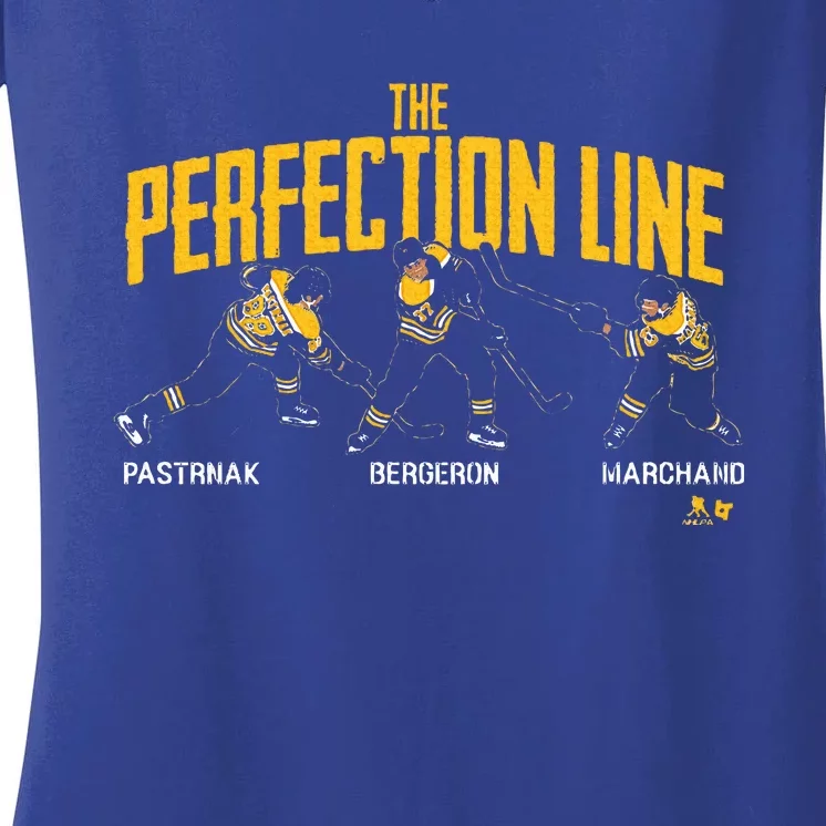 The Perfection Line Boston Hockey Women's V-Neck T-Shirt