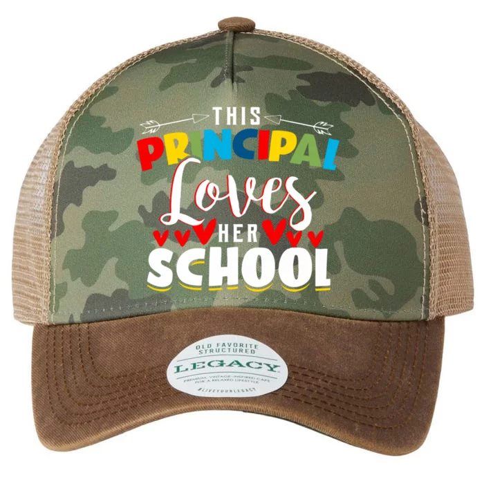 This Principal Loves Her School Principal Day Best Principal Cute Gift Legacy Tie Dye Trucker Hat