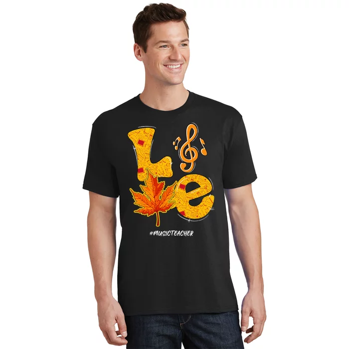 Thanksgiving Pumpkin Music Vibes for Autumn T-Shirt