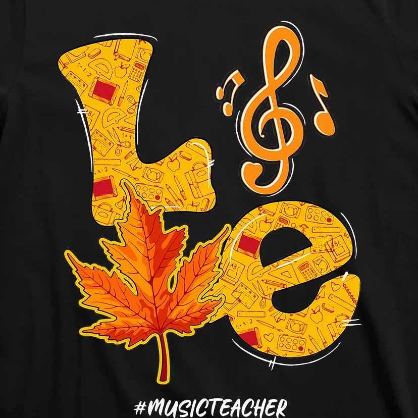 Thanksgiving Pumpkin Music Vibes for Autumn T-Shirt