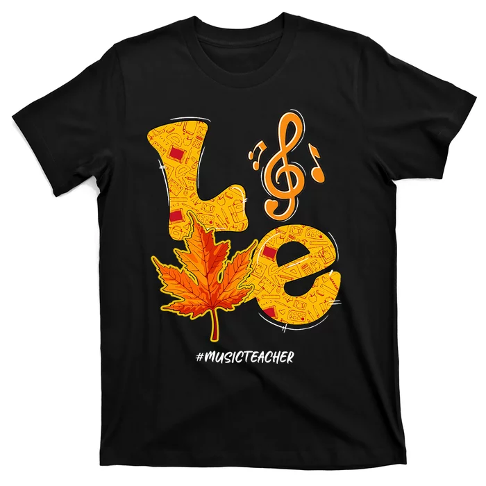 Thanksgiving Pumpkin Music Vibes for Autumn T-Shirt