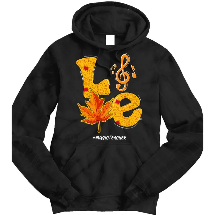 Thanksgiving Pumpkin Music Vibes for Autumn Tie Dye Hoodie