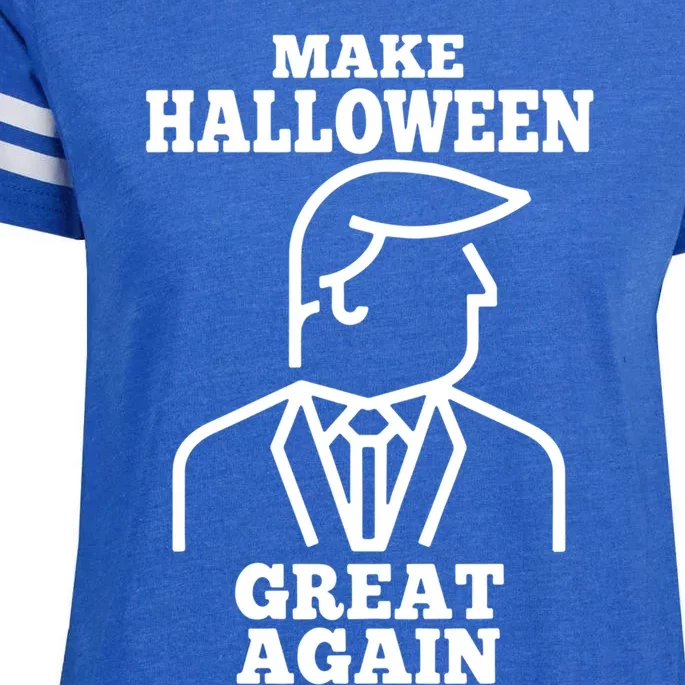 Trump Pumpkin Make Halloween Great Again Trumpkin Gift Enza Ladies Jersey Football T-Shirt