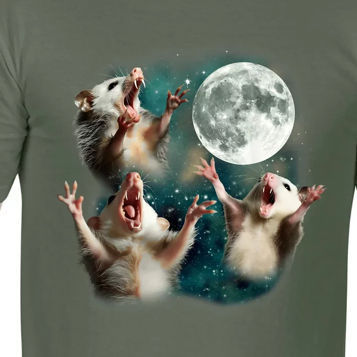 Three Possum Moon | 3 Opossum Funny Weird Cursed Meme Comfort Colors T-Shirt