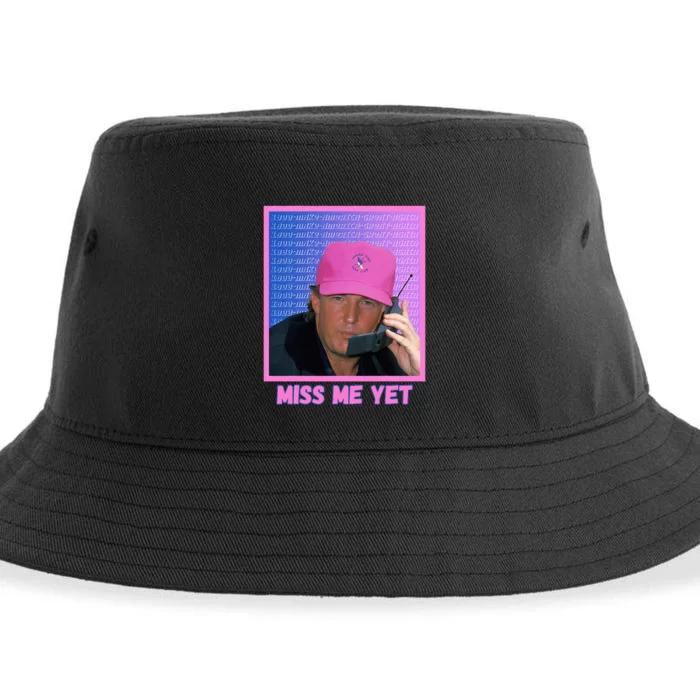 Trump Pink Miss Me Yet Trump 2024 President 2024 Sustainable Bucket Hat