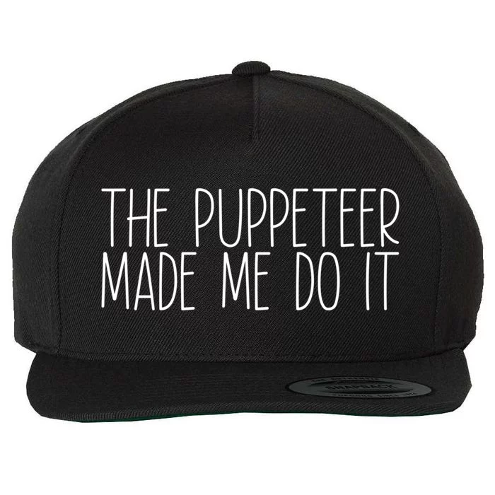 The Puppeteer Made Me Do It Gift Wool Snapback Cap