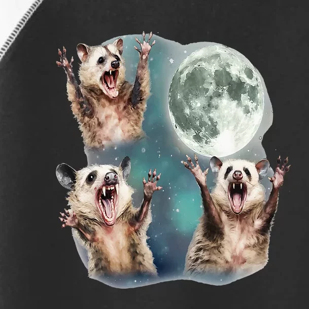 Three Possum Moon 3 Opossum And Dead Moon Weird Cursed Meme Toddler Fine Jersey T-Shirt