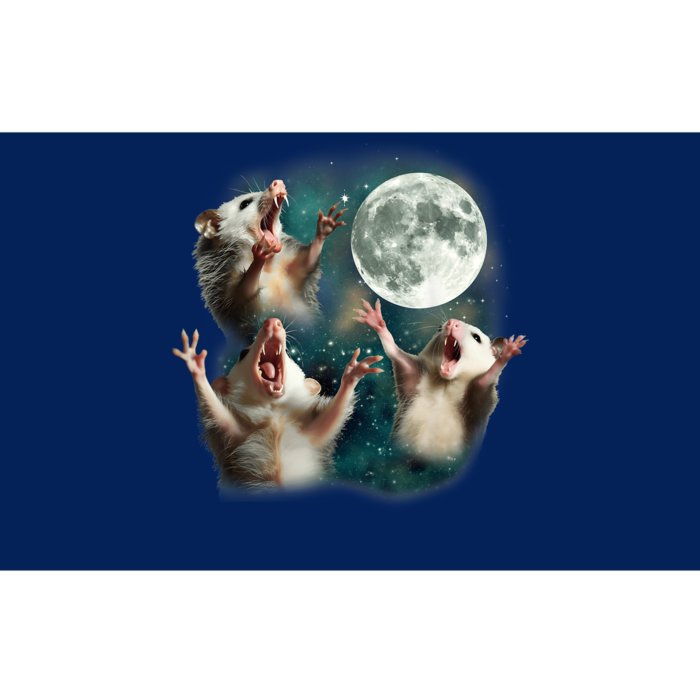 Three Possum Moon 3 Opossum Funny Weird Cursed Meme Bumper Sticker