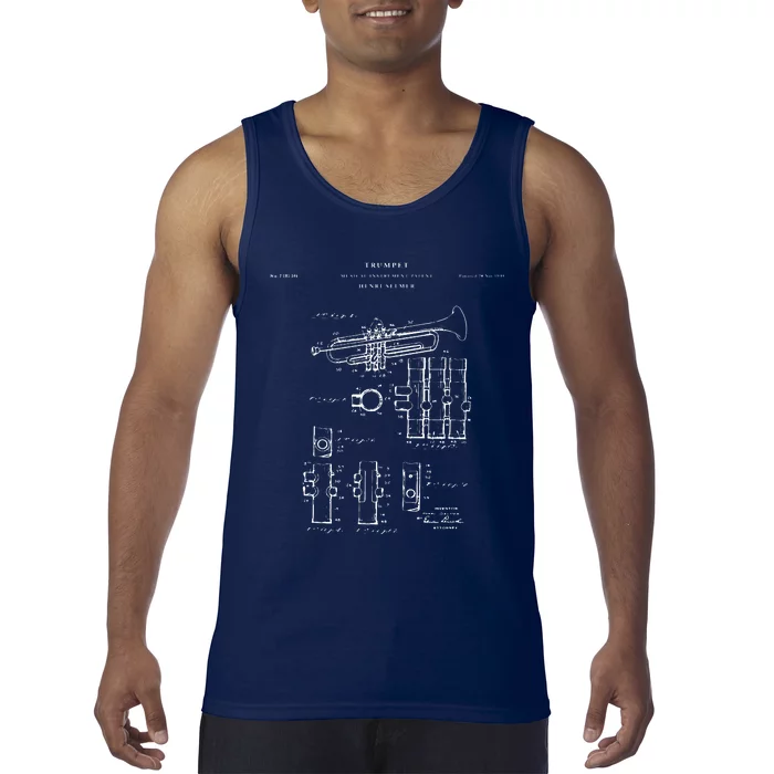 Trumpet Patent Music Tank Top