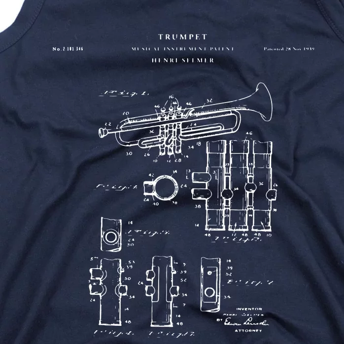 Trumpet Patent Music Tank Top