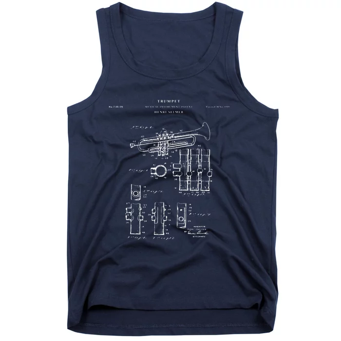 Trumpet Patent Music Tank Top