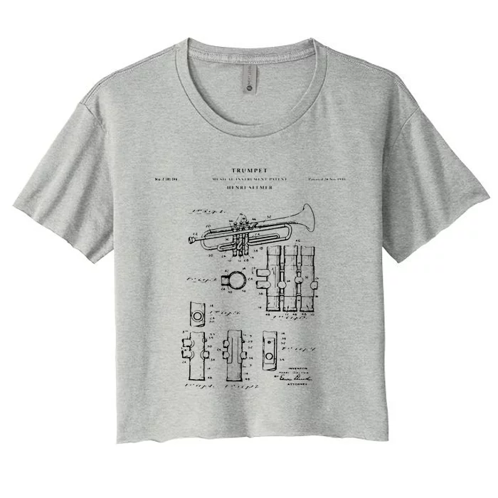 Trumpet Patent Music Women's Crop Top Tee