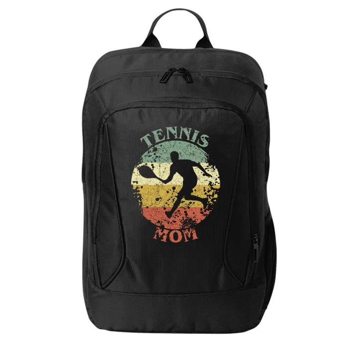 Tennis Player Mom Distressed Vintage Tennis Mama Gift City Backpack