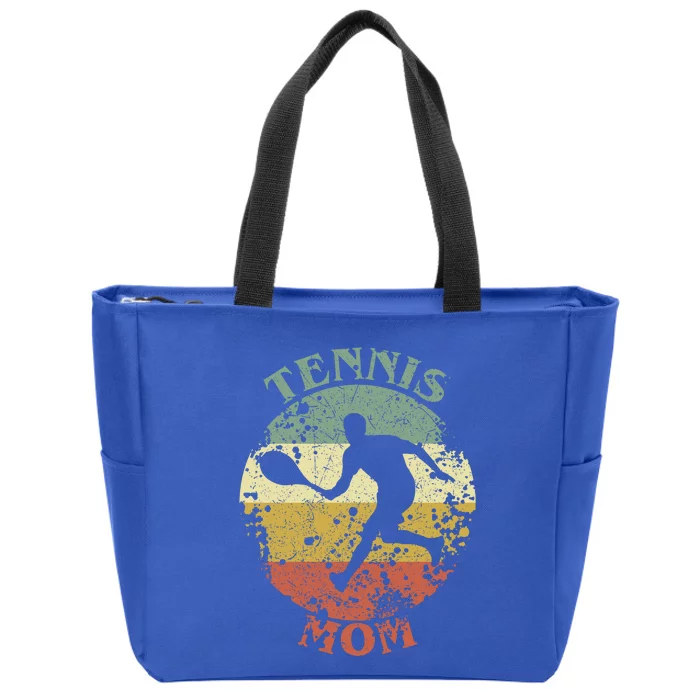 Tennis Player Mom Distressed Vintage Tennis Mama Gift Zip Tote Bag