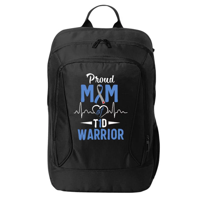 T1D Proud Mom Diabetes Awareness Type 1 Insulin Pancreas City Backpack