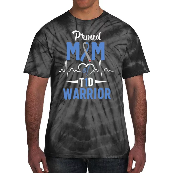 T1D Proud Mom Diabetes Awareness Type 1 Insulin Pancreas Tie-Dye T-Shirt