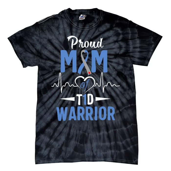 T1D Proud Mom Diabetes Awareness Type 1 Insulin Pancreas Tie-Dye T-Shirt