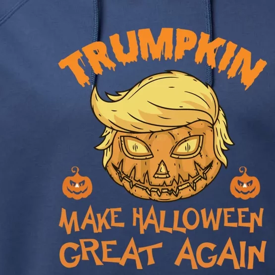 Trumpkin Pumpkin Make Halloween Great Again Cute Gift Performance Fleece Hoodie