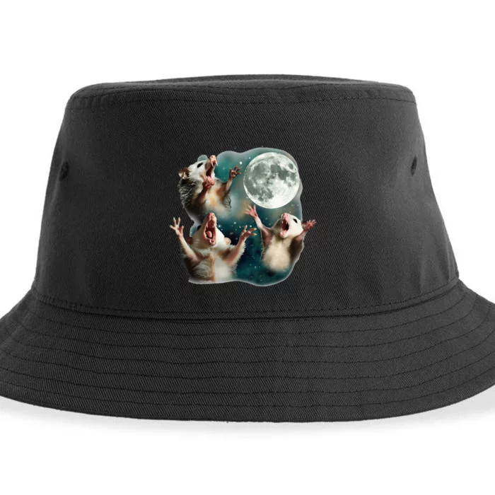 Three Possum Moon 3 Opossum Sustainable Bucket Hat