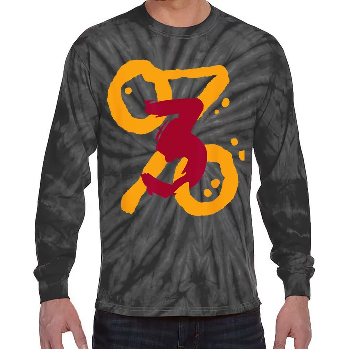 Three Percent Miami 3 Design Tie-Dye Long Sleeve Shirt