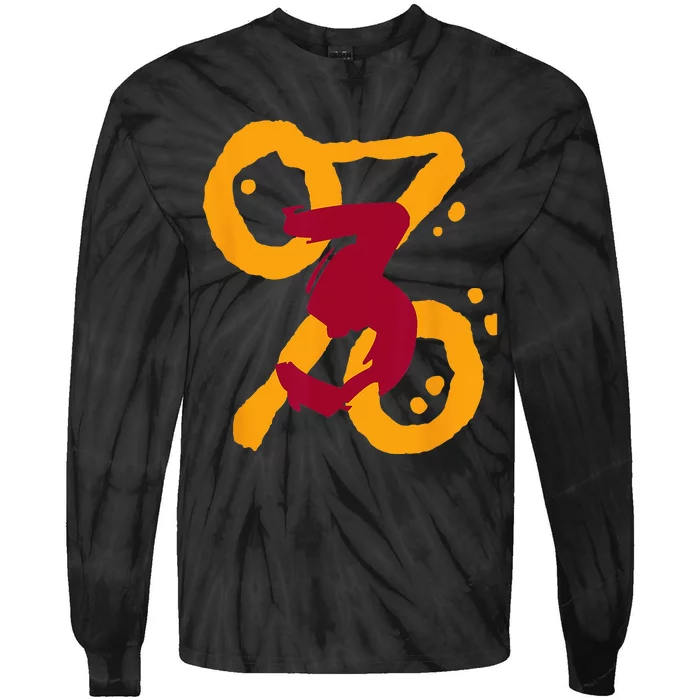 Three Percent Miami 3 Design Tie-Dye Long Sleeve Shirt