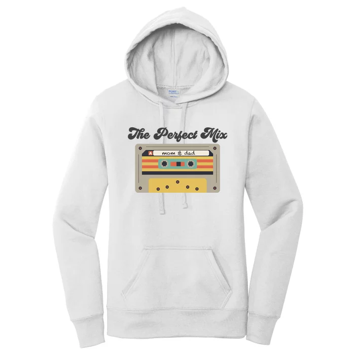 The Perfect Mix Baby Onesie® Retro Cassette Women's Pullover Hoodie